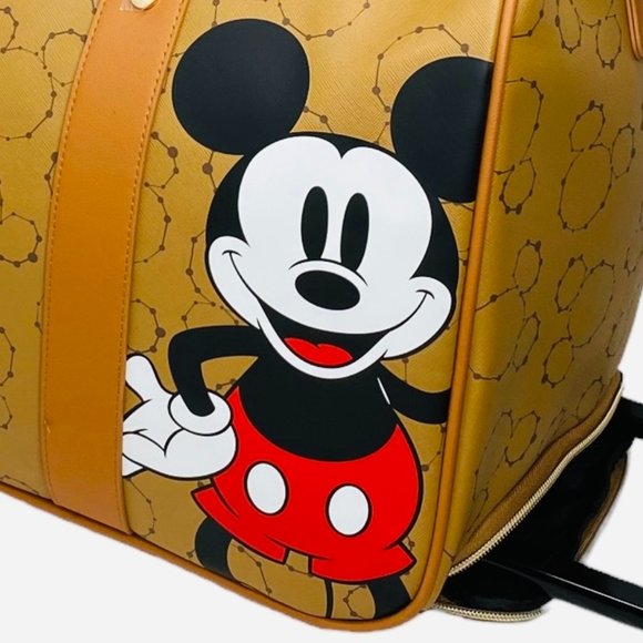 Disney Mickey Mouse Bioworld Duffel Bag - Travel Bag Carry on w/ Wheels NWT - Picture 9 of 13